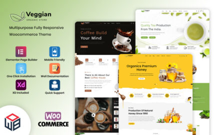 Veggian - Bitkisel Çay, Kahve ve Bal Çok Amaçlı WooCommerce Şablonu