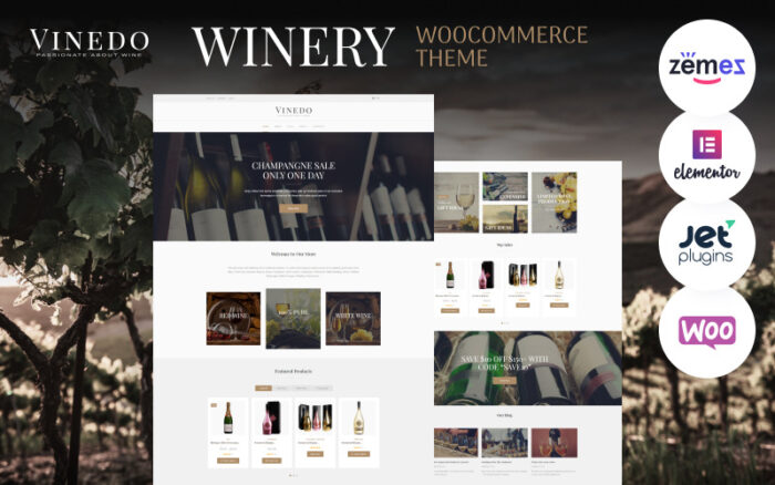 Vinedo - Vinery Elementor WooCommerce Teması