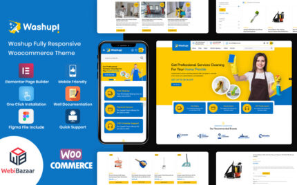 Washup - Ev Temizliği ve Temel Temizlik Araçları WooCommerce Teması