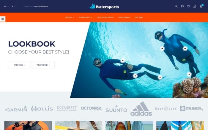 Watersports - Diving Store PrestaShop Teması