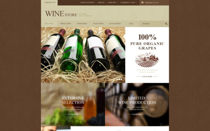 Wine Store PrestaShop Teması