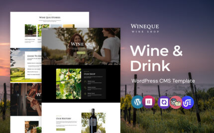 Wineque - Şarap Mağazası WordPress Elementor Teması