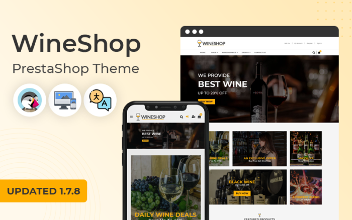 WineShop - Premium Şarap Mağazası Prestashop Teması