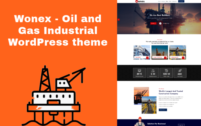 Wonex - Petrol ve Gaz Endüstriyel WordPress teması