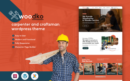 Woodko - Marangoz ve Zanaatkar WordPress teması