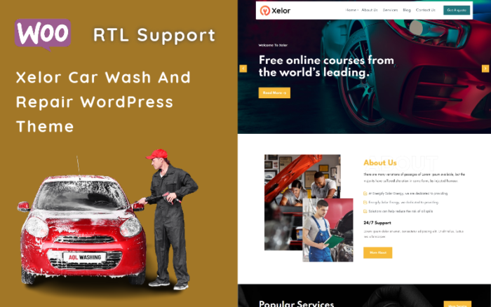 Xelor Araba Yıkama Ve Onarım WordPress Teması