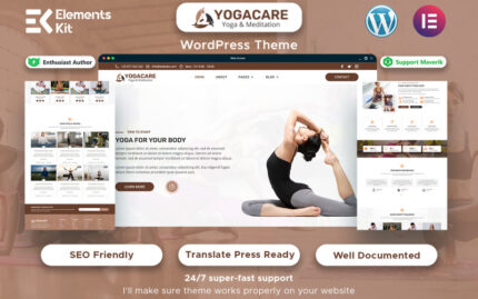 Yoga Bakımı - Yoga ve Meditasyon WordPress Elementor Şablonu