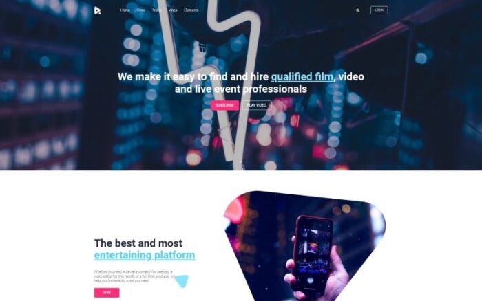 YouMovie - Videografi WordPress Elementor Teması