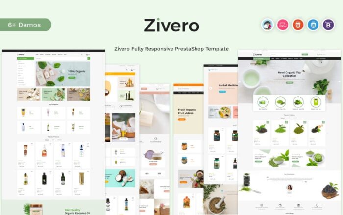 Zivero - Organik ve Güzellik PrestaShop Şablonu