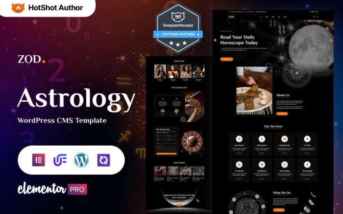 Zodiec - Astroloji ve Burç WordPress Elementor Teması